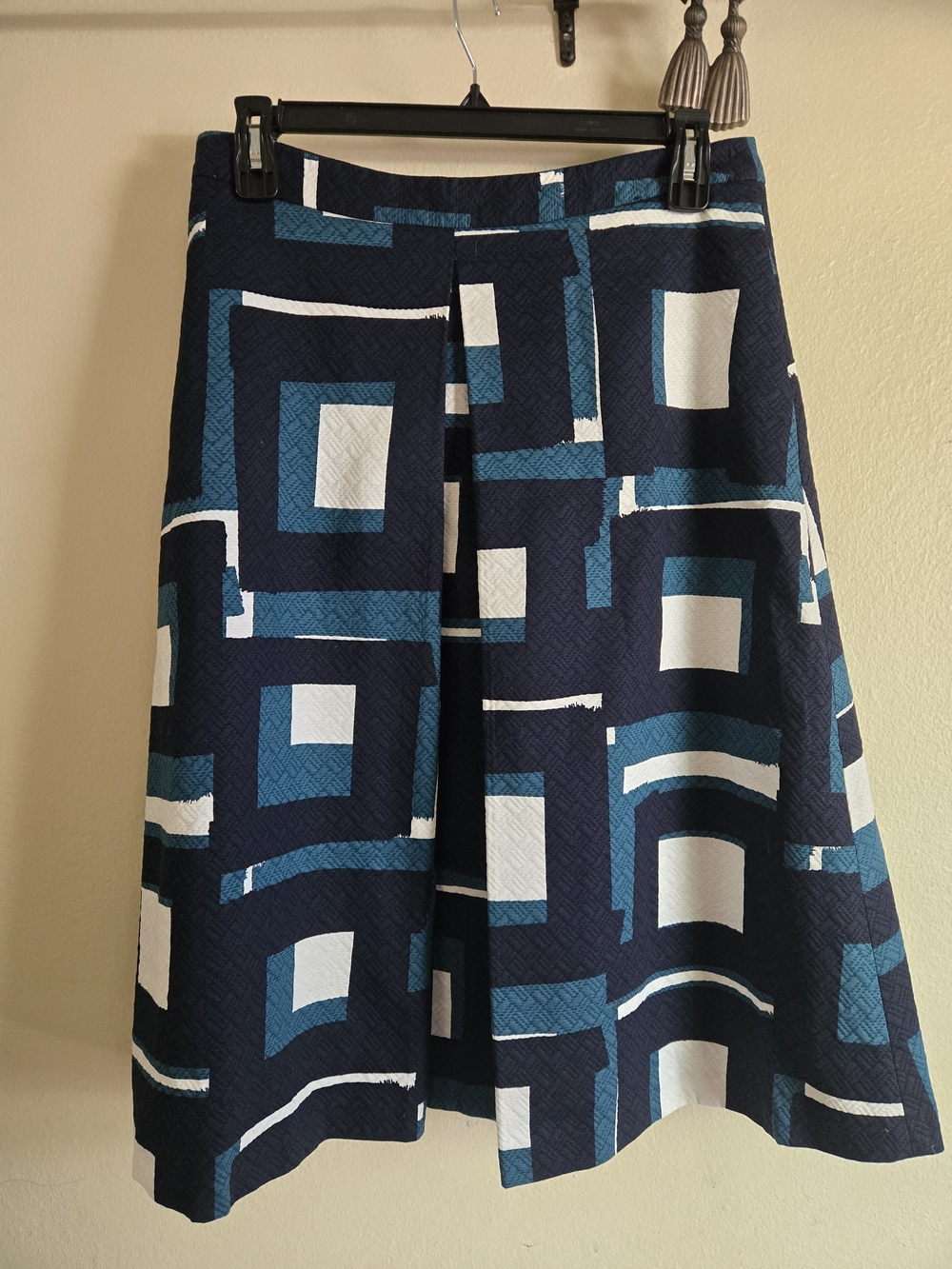 Banana Republic Geometric Jaquard A-Line Midi Skirt, size 14